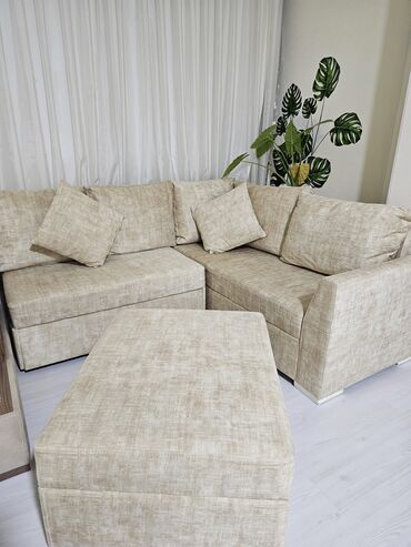 Mebel: Künc divan, İşlənmiş, Açılan, Çatdırılma yoxdur
