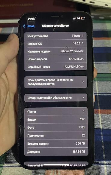 iphone 112: IPhone 12 Pro Max, 256 ГБ, синий (Pacific Blue) Характеристики и — 2