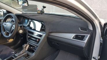 полировка экрана: Алькантара Накидка на панель Hyundai, цвет - Черный, Новый, Самовывоз