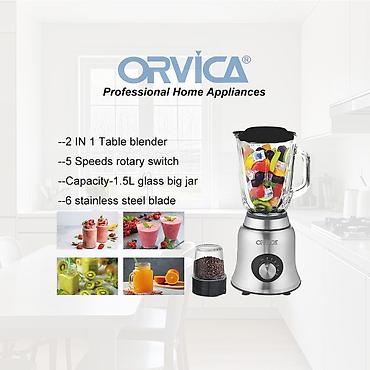 samovar 5l: Blender ORM-1596 – 2-i 1 mətbəx blendi Xüsusiyyətlər: - Güc: 2000W - — 3