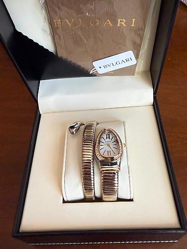 topdan bijuteriya satışı: BVLGARI Serpenti Tubogas qadın saatı və bilərzik seti - Brend — 1