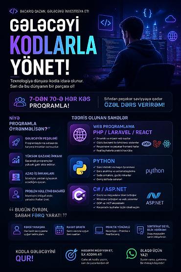 1c program yukle: Kompüter kursu: Proqramlaşdırma, Fərdi — 1