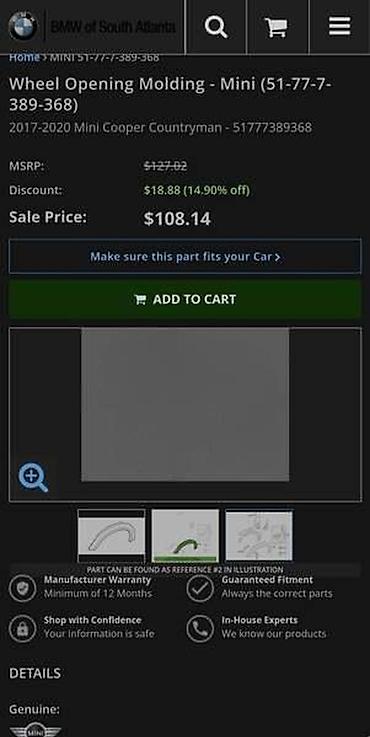 raspon rupa: RUB KRILA PD S ZA MINI COOPER, COUNTRYMAN | mini Cooper countryman — 4