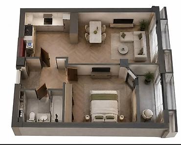 studio apartment: 1 комната, 47 м², Восток-5 мкр Элитка, 11 этаж, ПСО (под самоотделку) — 2