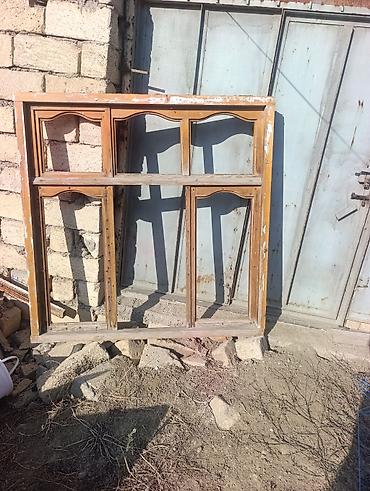 Taxta pəncərə çərçivəsi - Material: ağac - Klassik dekorativ haşiyəli