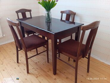 metbext masa: Для кухни, Новый, Прямоугольный стол, 4 стула, Германия