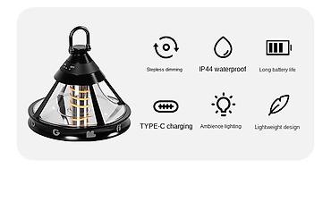 smart light фонарь: Портативный кемпинговый светильник-лампа - Форм-фактор — 5