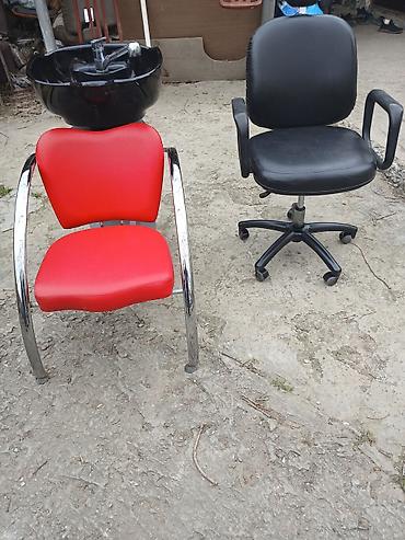 Salon, tibbi mebel: Salon üçün yuyucu lavabolu kreslo və usta kreslosu dəsti. - Yuyucu — 1