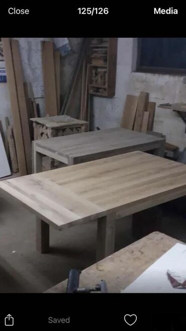 Stolovi: Trpezarijski sto – hrast, puno drvo Trpezarijski sto izrađen je od — 6