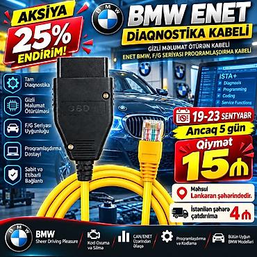 avtomobil qoşquları: BMW ENET diaqnostika kabeli. Gizli məlumat ötürmə kabeli ENET BMW, 👀 — 1