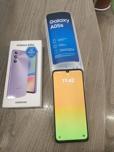 ноте 5: Samsung Galaxy A05s, Новый, 128 ГБ, цвет - Фиолетовый, 2 SIM