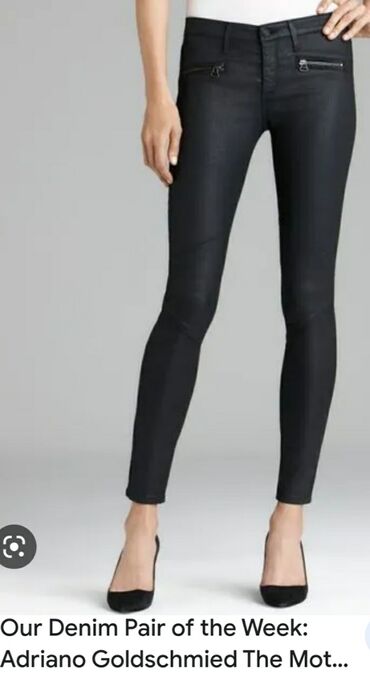 Farmerke: Adriano goldschmied ag moto biker jeans bajker farmerke, crne — 9