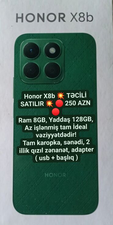 Honor: Honor X8b, 128 GB, rəng - Qızılı, Zəmanət lalafo.az -da Honor: Honor X8b, 128 GB, rəng - Qızılı, Zəmanət