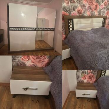loft мебель: İkinəfərlik çarpayı, Dolab, 2 tumba, İşlənmiş
