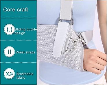Бандажи, корсеты, корректоры: Tənzimlənən qol asqısı (arm sling) – bel kəmərli, nəfəsalan parça — 3