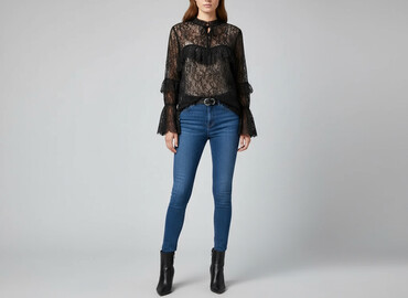 sukienki o kroju marynarki: Women's blouse, size S