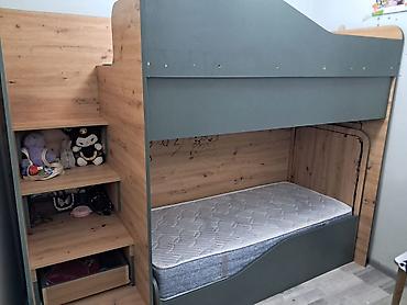 Mebel: Oğlan və qız üçün, İşlənmiş, Çarpayı, Matras ilə, Siyirməli, Laminat — 2