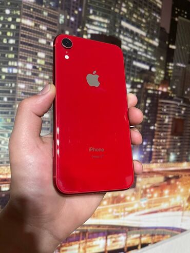 Apple iPhone: IPhone Xr, Б/у, 64 ГБ, Красный, Чехол, Кабель, 78 %