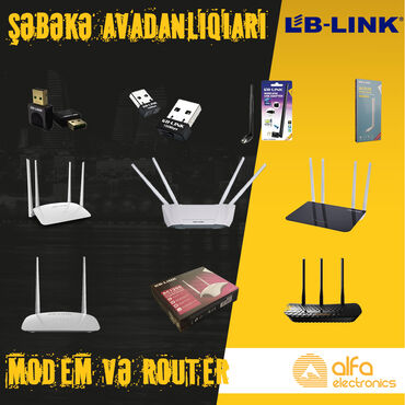 fiber optik internet: Modemlər, Routerlər və Wifi adapterlər Usb Wifi Adapterlər Lb-Link