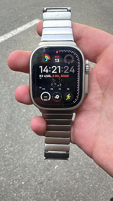 Digər: Unvan razin Apple whatch ultura 2 titanyum yaddaş 64 GB Pil 95 % ideal — 1