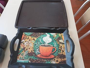 qara sam: Plastik mətbəx qabları dəsti - 2 ədəd iri ölçülü servis qabı/tray: - — 1