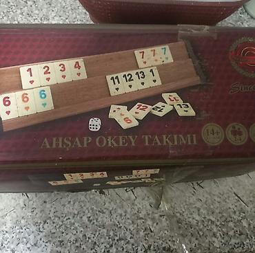 Ahşap okey takımı. Dəstə taxta rəf hissələri və okey daşları lalafo.az -da Ahşap okey takımı. Dəstə taxta rəf hissələri və okey daşları