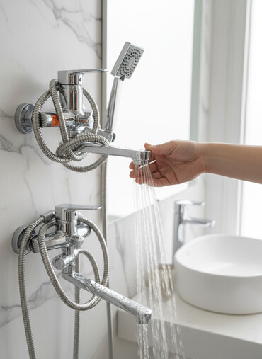 смеситель для раковины цена бишкек: Комплект смесителей для ванной комнаты, выполненный в современном