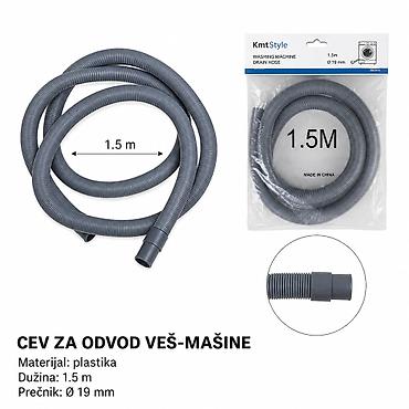 KMT Style – cev za odvod veš-mašine (1,5 m) Opis: - Fleksibilno