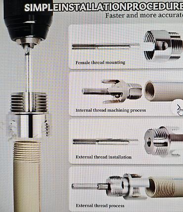 mini drel satilir: PVC borular üçün iki funksiyalı yiv açma ucluğu (drel üçün) - İstifadə — 3