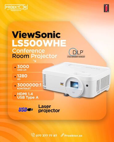 Proyektorlar: İşlənmiş Portativ Proyektor ViewSonic, Ödənişli çatdırılma — 1