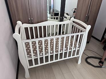 Манеж-кровать, Новый, С комодом, Дерево at lalafo.kg Манеж-кровать, Новый, С комодом, Дерево