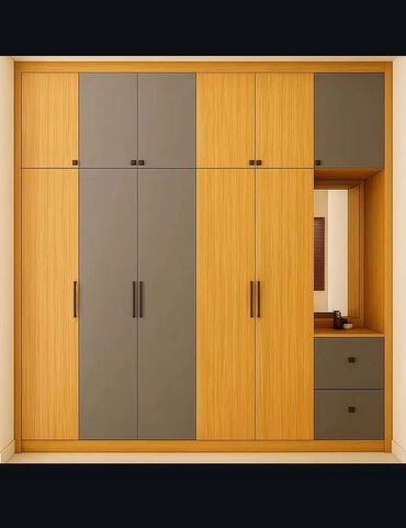 qapi ucuz: Прямой шкаф, Для спальни, Гардероб, Распашной, Корпусный, 6 дверей