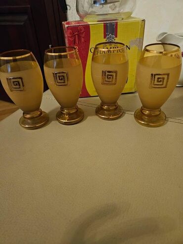 Çay dəstləri və servizlər: Çay dəsti, rəng - Qızılı, Şüşə, 4 nəfərlik — 2