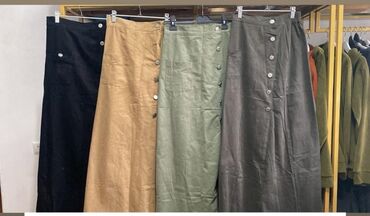 мусулманский одежды: Юбка, Модель юбки: Прямая, Макси, Джинс, Высокая талия