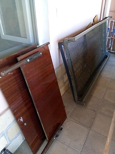 royal matras: Metal karkaslı, taxta üstlü çarpayı dəsti - Komplekt: 1 ədəd qatlanan — 2