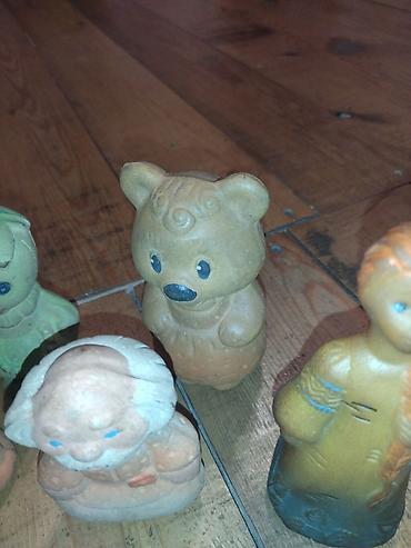 maneki neko top: Kolleksiya üçün1950il sovet dövrünə aid rezin fiqurlar dəsti - — 7