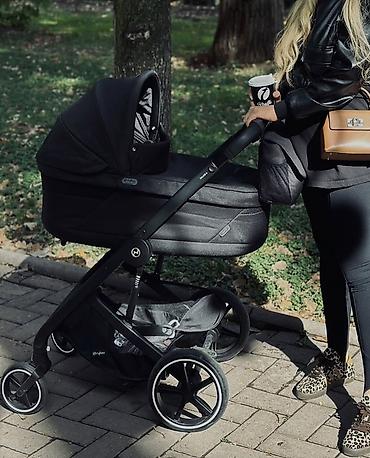 Коляски: Коляска, Cybex, цвет - Черный, Б/у — 15