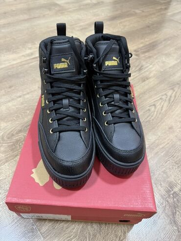 черные брючные классические шорты: Новые Высокие кроссовки Puma, черные - Модель: высокие кеды/кроссовки