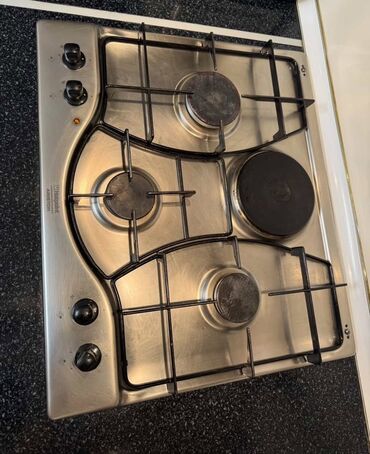 mətbəx qaz: Plitə Hotpoint-Ariston, Qarışıq, Quraşdırılan, 4 gözlü