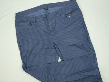 spodnie damskie 44: Janina, Material trousers for women, XL (EU 42)