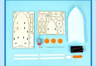 model: Elektriklə işləyən DIY hava vintli qayıq konstruktor dəsti stem — 2