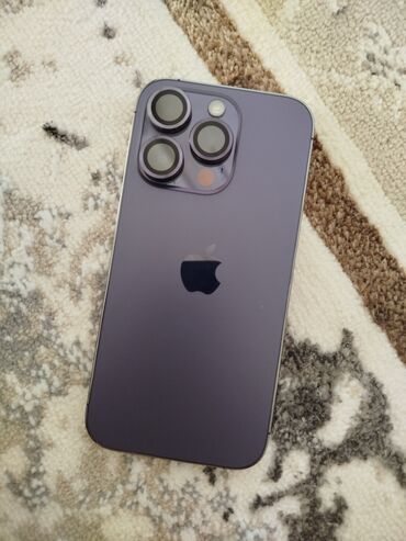 продать номер телефона: IPhone 14 Pro, Колдонулган, 256 ГБ, Black Titanium, Заряддоочу түзүлүш, Коргоочу айнек, Каптама, 86 %