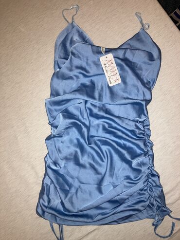 vezivanje mašne na haljini: M (EU 38), L (EU 40), color - Light blue, With the straps