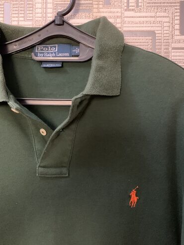 Футболки: Мужская футболка, L (EU 40), Polo Ralph Lauren, Б/у, цвет - Зеленый, Платная доставка