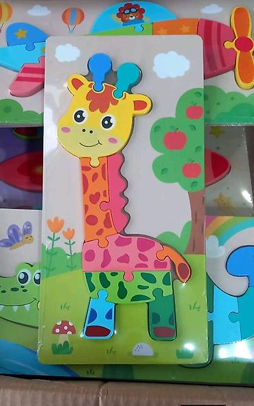 crocs brojevi: Drvene slagalice za decu – šareni set motiva. - Materijal: drvo,glatko — 1