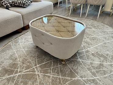 jurnalin masa: Şık salon üçün dekorativ kofe/çay masası - Dizayn: Oval-kvadrat — 2