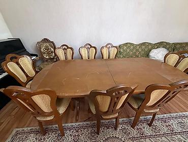 dinner table: Обеденная группа классического стиля: раздвижной овальный стол и 10 — 2