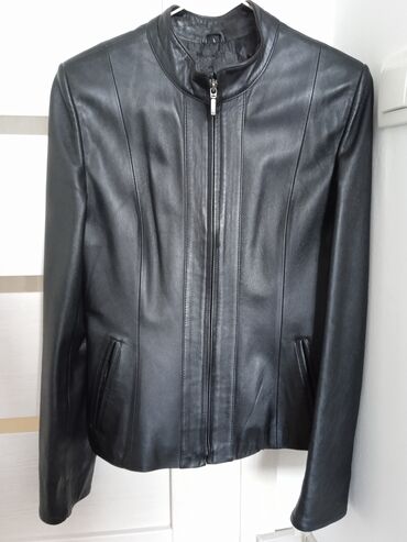 женская куртка размер 44: Кожаная куртка, Классическая модель, Натуральная кожа, Укороченная модель, 2XL (EU 44)