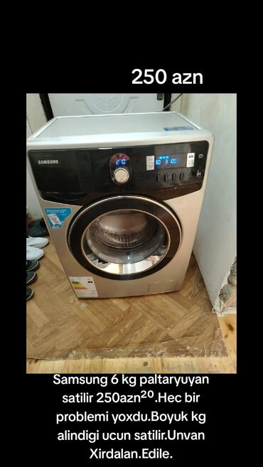 индукционная плита баку: Samsung 6 kg paltaryuyan satilir 250azn²⁰.Hec bir problemi yoxdu.Boyuk