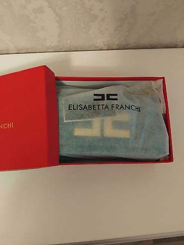 jw pei: Elisabetta Franchi çiyin çantası - Rəng: dəniz mavisi - Material — 2